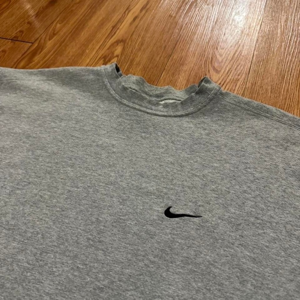 Nike Men's Sweatshirt Vintage 90s Gray Baggy Check Cozy Athletic Size 2XL‎ XXL